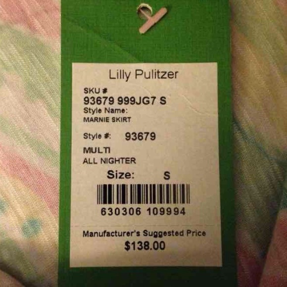 Lilly Pulitzer Resort Pink and Green Maxi Skirt - Picture 4 of 6